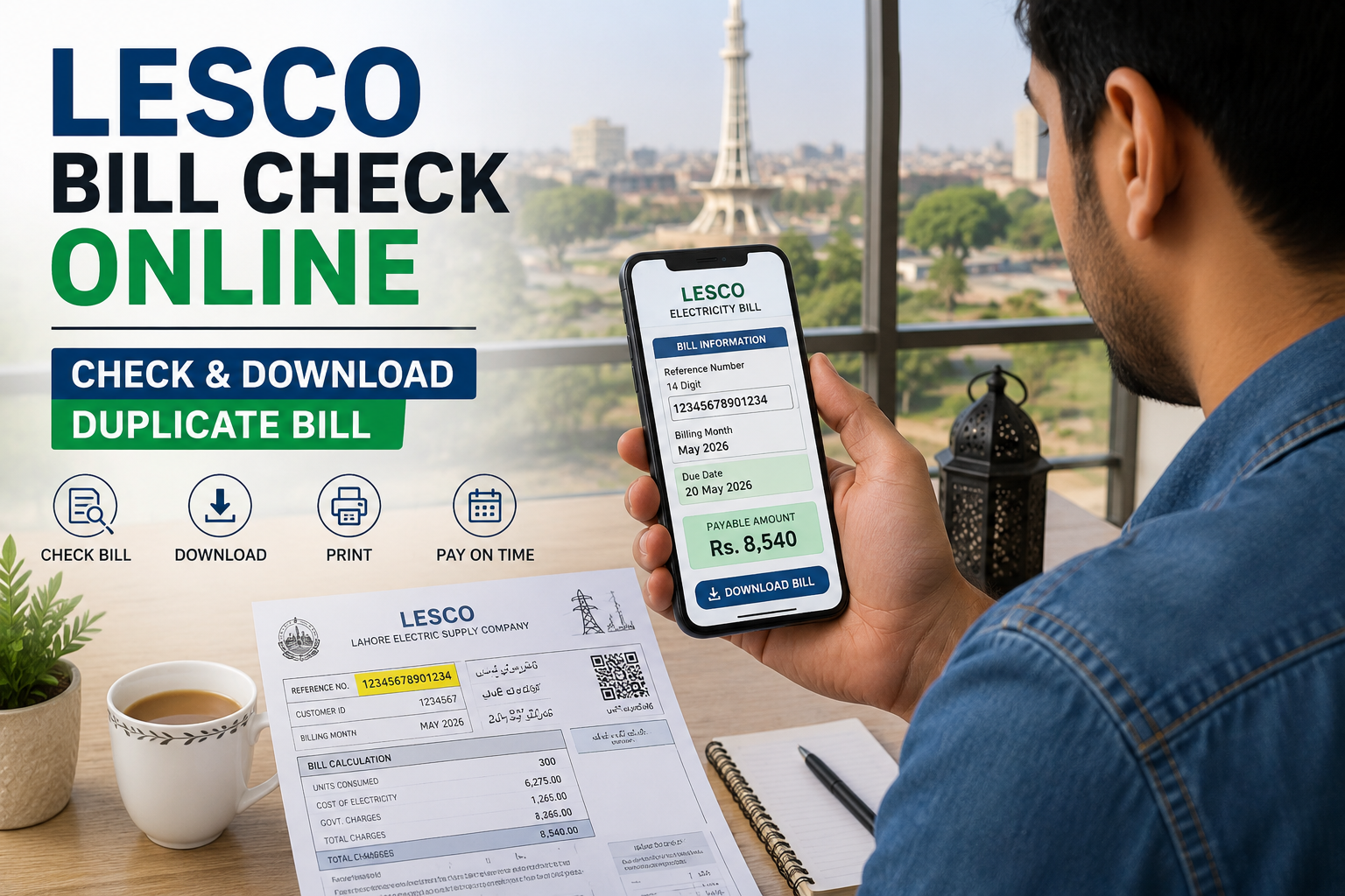 LESCO Bill Check Online – Check and Download Your Duplicate Bill Easily